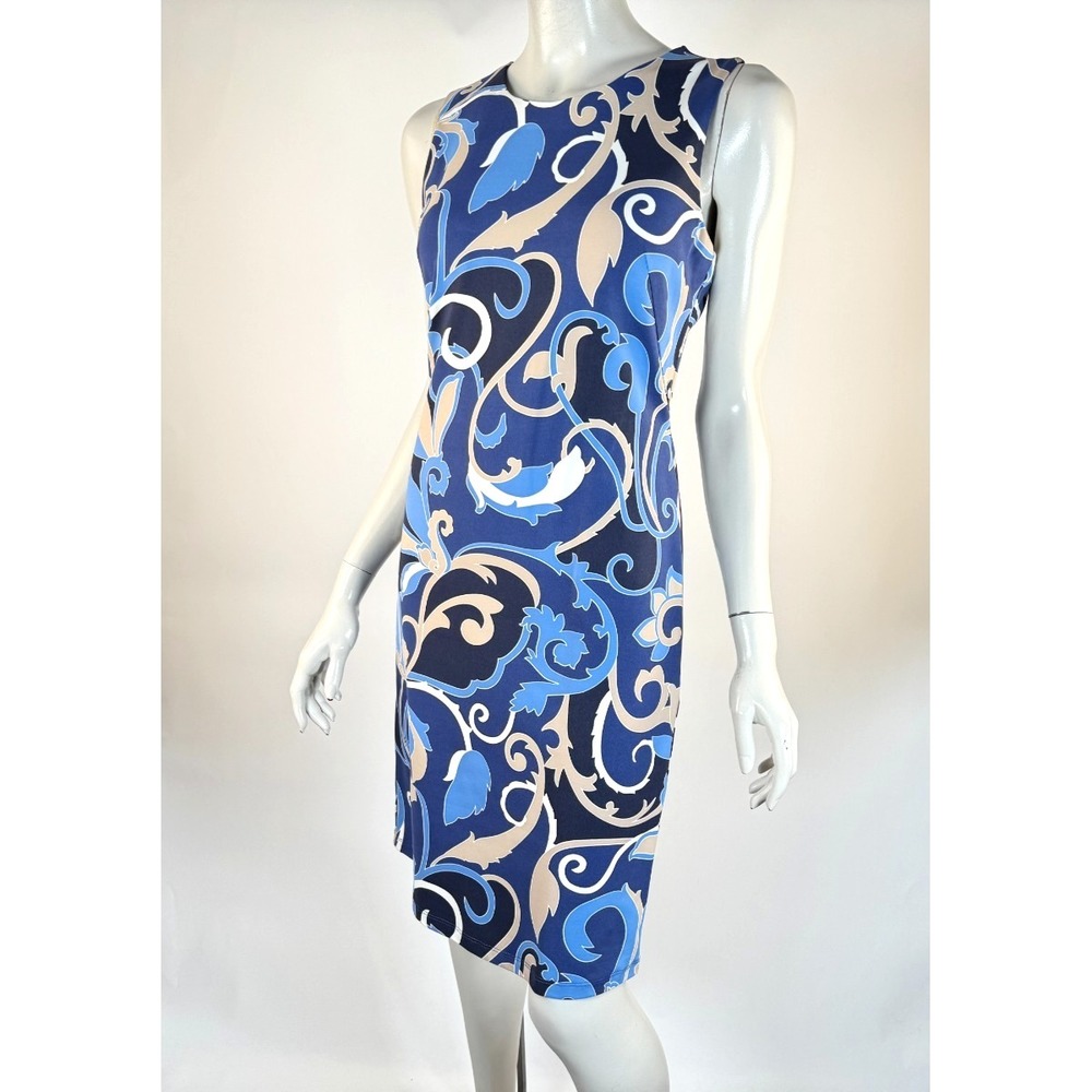 J McLaughlin Sophia Catalina Cloth Dress Women S NWOT Sleeveless Pasley Nylon - Picture 3 of 11
